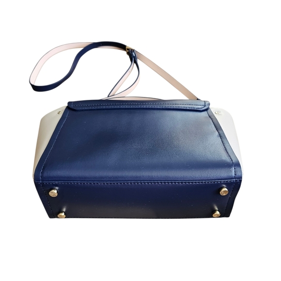 Kate Spade Classy Arbor Hill Charline Blue/cement Crossbody Leather Bag - Picture 6 of 7